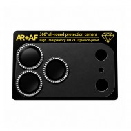 Protectie camera full diamond pentru iPhone 18 Pro - Negru