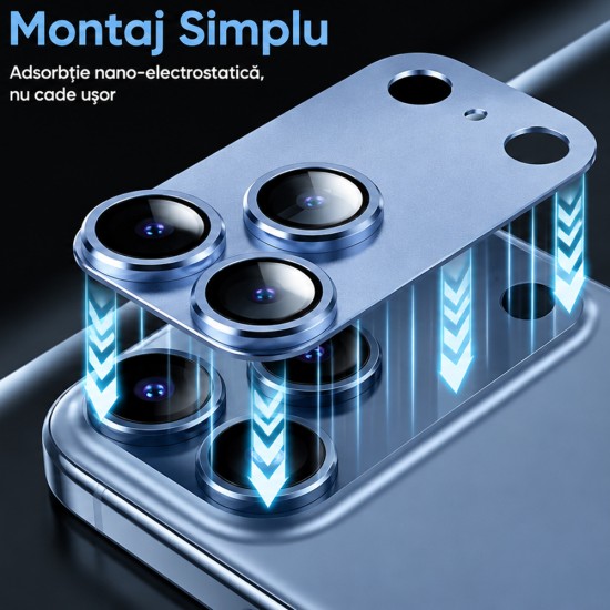 Protectie camera full pentru iPhone 18 Pro Max - Glaciar