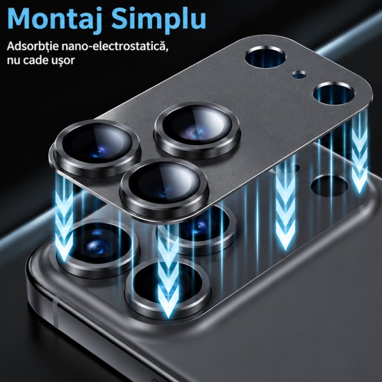 Protectie camera full pentru iPhone 18 Pro - Gri închis