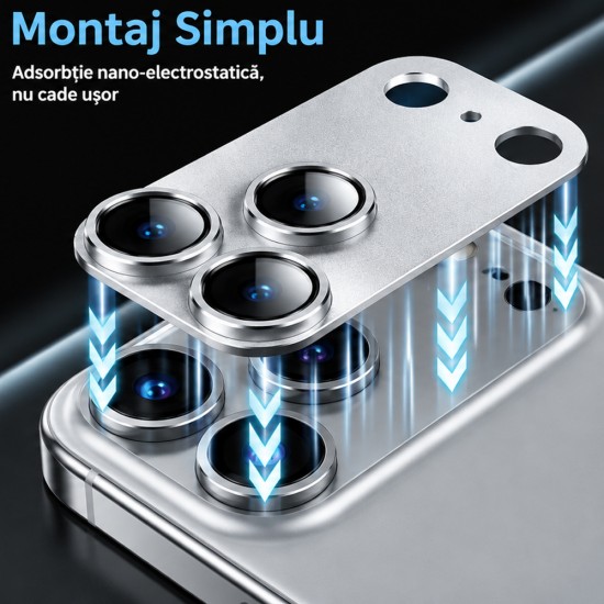 Protectie camera full pentru iPhone 18 Pro Max - Silver