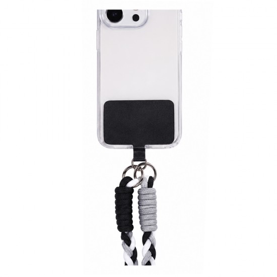 Snur de mana lung pentru telefon, tip bratara - Negru