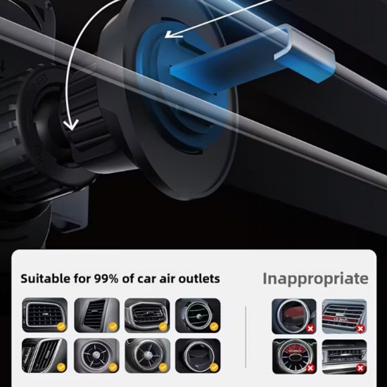 Suport auto universal pentru telefon cu incarcare Wireless - Remax C27 Plus