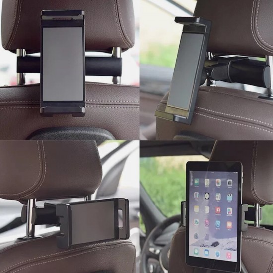 Suport auto telefon / tabletă pentru tetieră – rotire 360°, universal