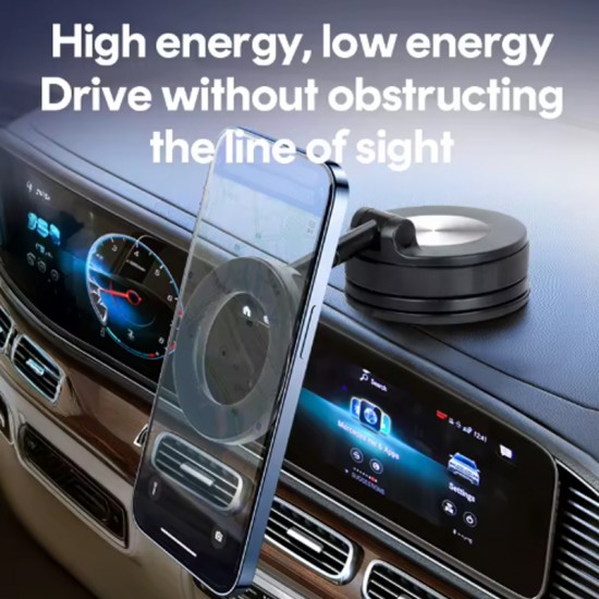 Suport auto magnetic, cu ventuza, pentru telefon - G909 Negru