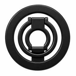 Suport magnetic cu inel pentru telefon - Negru
