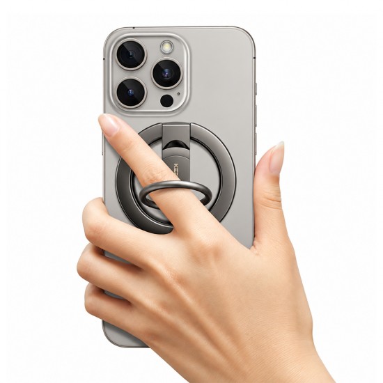 Suport magnetic pentru telefon cu inel, Keephone Magclasp - Gri