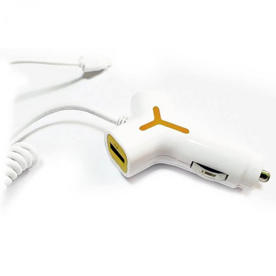 Incarcator auto KW-39 - 3.1A 2 x USB + cablu Lightning pentru iPhone