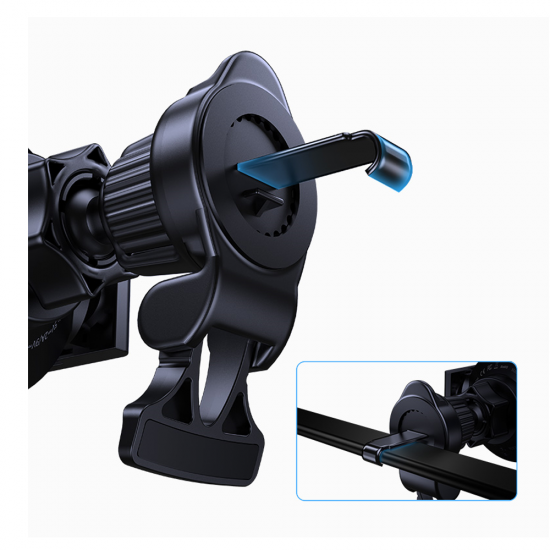 Suport auto, cu prindere in ventilatie si ventuza pentru parbriz, pentru telefon cu incarcare wireless - KEEPHONE KEVLARTAP