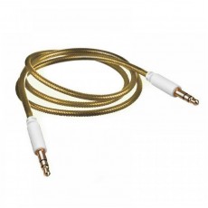 Cablu audio lux snur nylon galben