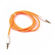 Cablu audio lux snur textil portocaliu