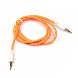 Cablu audio lux snur textil portocaliu