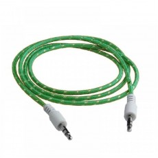 Cablu audio lux snur textil verde