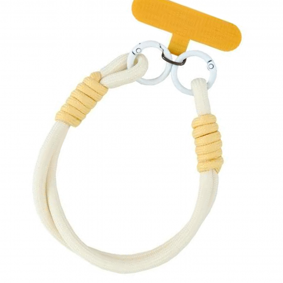 Snur universal pentru telefon, tip bratara – Galben deschis