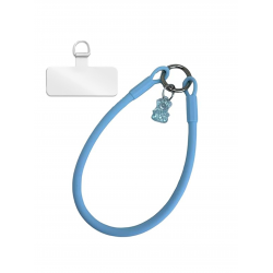 Snur universal de silicon pentru telefon, tip bratara - Albastru