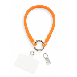 Snur universal de silicon pentru telefon, tip bratara - Portocaliu