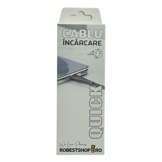 Cablu de date / incarcare rapida 1m negru - Type C - Lightning