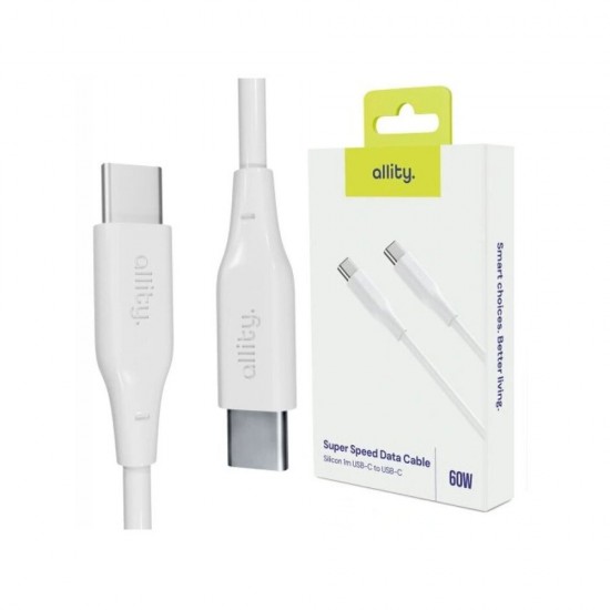 Cablu de date / incarcare rapida Allity 2m alb Type C - Type C