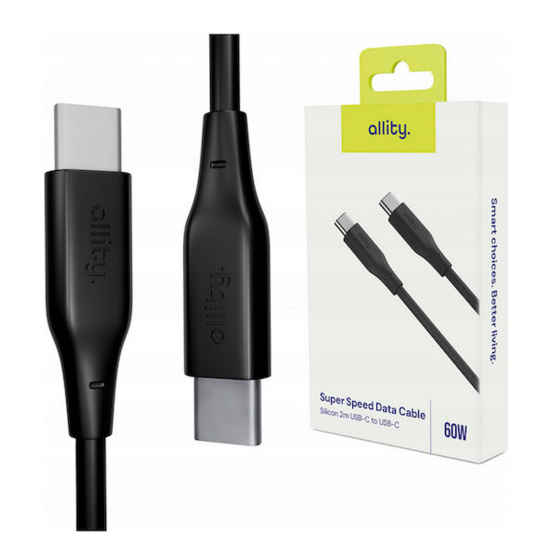 Cablu de date / incarcare rapida Allity 2m negru Type C - Type C