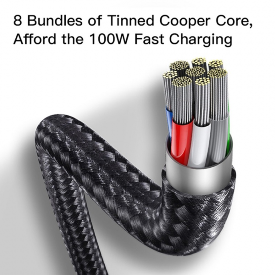 Cablu de date / incarcare rapida, 2in1, Yesido 1.4m  Type - C la Type - C, Lightning