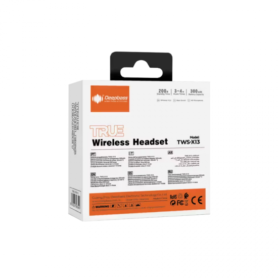 Casti wireless Deepbass TWS-X13 - Alb
