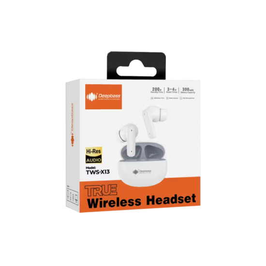 Casti wireless Deepbass TWS-X13 - Alb