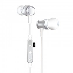 Casti metalice Deepbass D-22 In-Ear Wireless Bluetooth - Alb