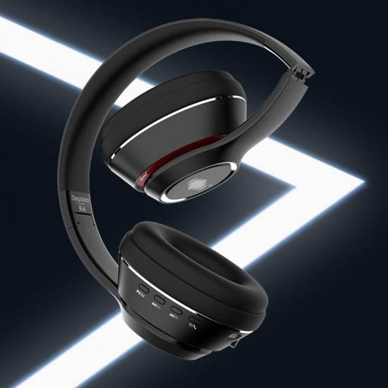 Casti On-Ear Wireless cu Bluetooth Deepbass R4- Negru