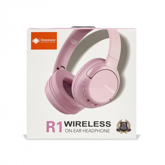 Casti On-Ear Wireless Stereo pliabile - Deepbass R1 Roz