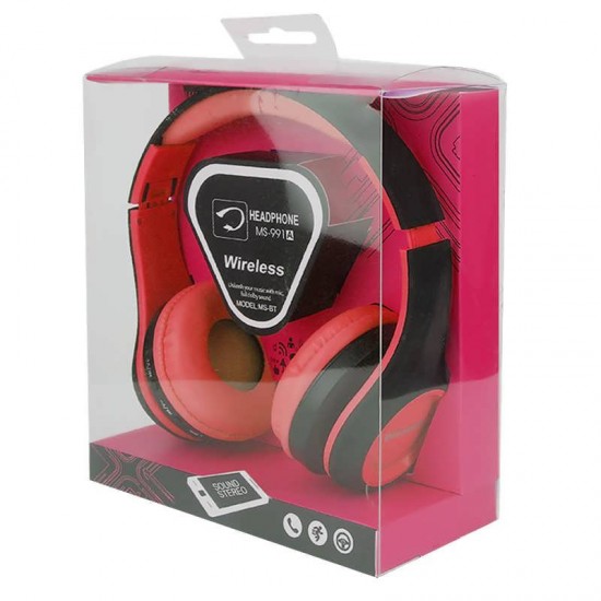 Casti On-Ear Wireless cu Handsfree MS - 991A - Rosu
