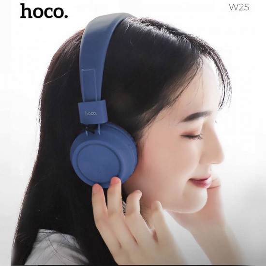 Casti On-Ear Wireless cu Bluetooth HOCO W25 - Albastru