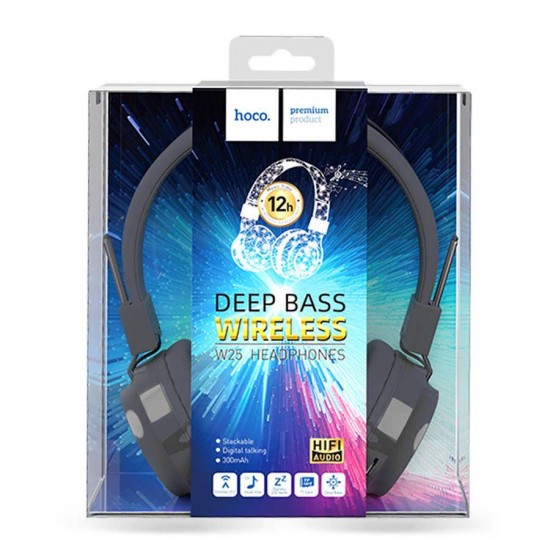 Casti On-Ear Wireless cu Bluetooth HOCO W25 - Gri