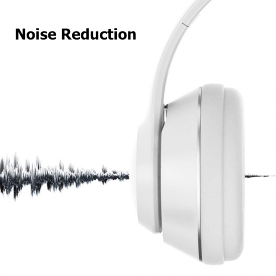 Casti On-Ear cu Bluetooth 5.1 cu microfon, iluminare RGB - Cat Ear L550 - Alb
