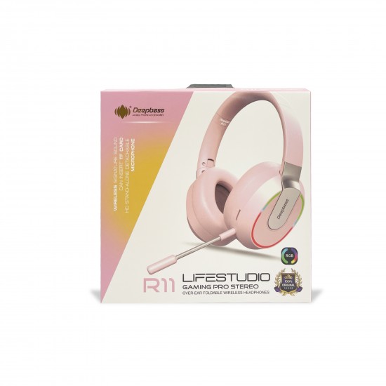 Casti On-Ear Wireless Stereo pliabile - Deepbass R11 Roz