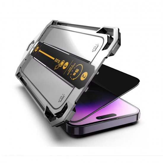 Folie sticla plus aplicator pentru iPhone 13 3D Generation Privacy