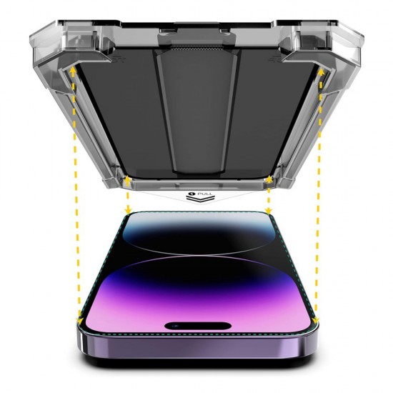 Folie sticla plus aplicator pentru iPhone 13 3D Generation Privacy