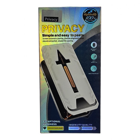 Folie sticla plus aplicator pentru iPhone 13 Arrow Privacy