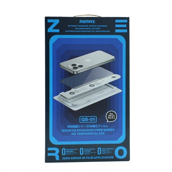 Folie sticla pentru iPhone 16 Remax Aplicator Full Screen
