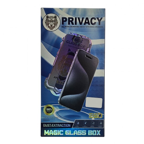 Folie sticla plus aplicator pentru iPhone 16e Privacy