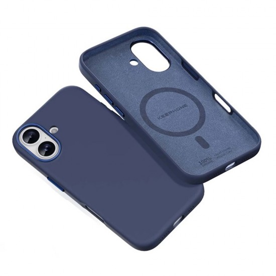 Husa spate pentru iPhone 16 Keephone Rosana - Albastru