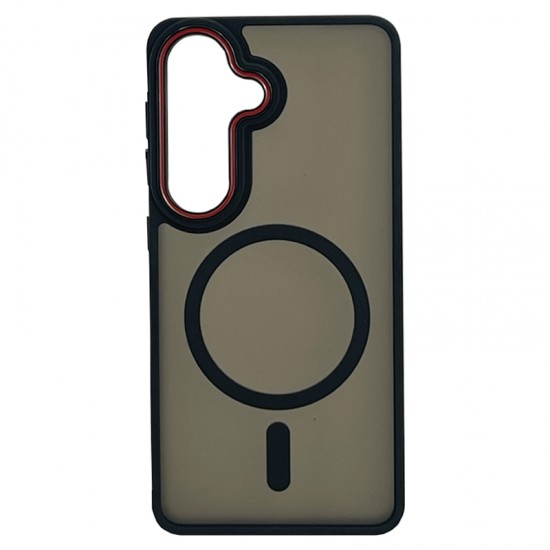 Husa spate pentru Samsung Galaxy S26 Matte Case Magsafe - Semitransparent/Negru