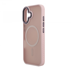 Husa spate pentru iPhone 17 Matte Case Magsafe - Semitransparent/Roz