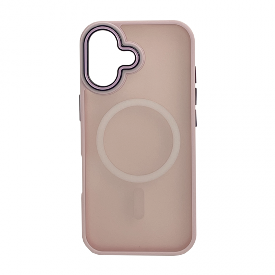 Husa spate pentru iPhone 17 Matte Case Magsafe - Semitransparent/Roz