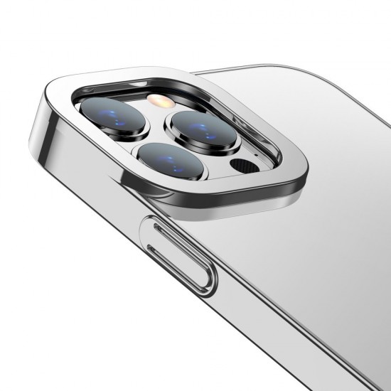 Husa spate pentru iPhone 13 Pro Max Baseus Glitter - Argintiu