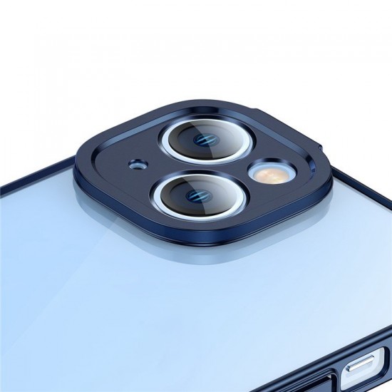 Husa Baseus Glitter plus Folie Protectie pentru iPhone 14 - Navy