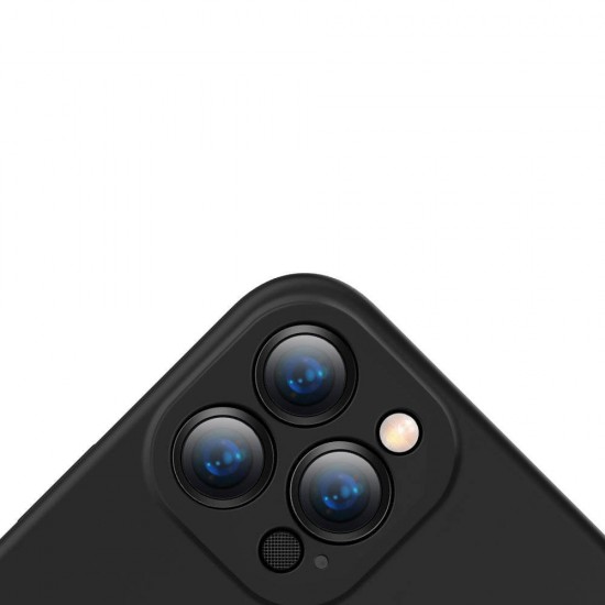 Husa spate pentru Apple iPhone 13 Pro Max - Baseus Liquid Silica Gel Negru