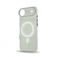 Husa spate pentru iPhone 17 Air Berlia Sheen Magsafe - Transparent/Alb
