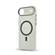 Husa spate pentru iPhone 17 Air Berlia Sheen Magsafe - Transparent/Gri inchis