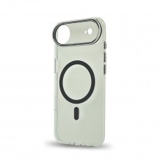 Husa spate pentru iPhone 17 Air Berlia Sheen Magsafe - Transparent/Gri inchis