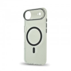 Husa spate pentru iPhone 17 Air Berlia Sheen Magsafe - Transparent/Gri inchis