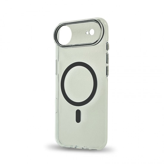 Husa spate pentru iPhone 17 Air Berlia Sheen Magsafe - Transparent/Gri inchis